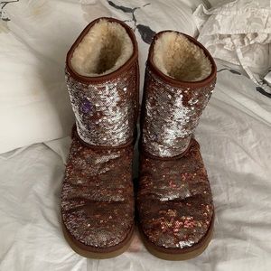 Uggs Sequin silver/rose gold sparkle